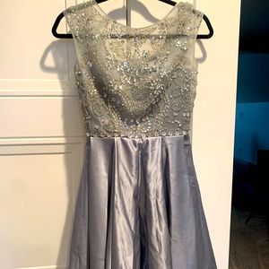 Grey lightly used home coming dress